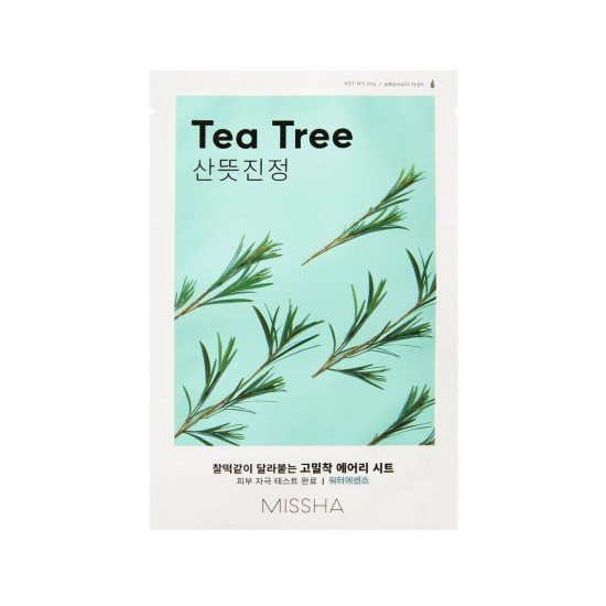 MISSHA TEA TREE текстилна маска за лице с ЧАЕНО ДЪРВО успокояваща 19 г