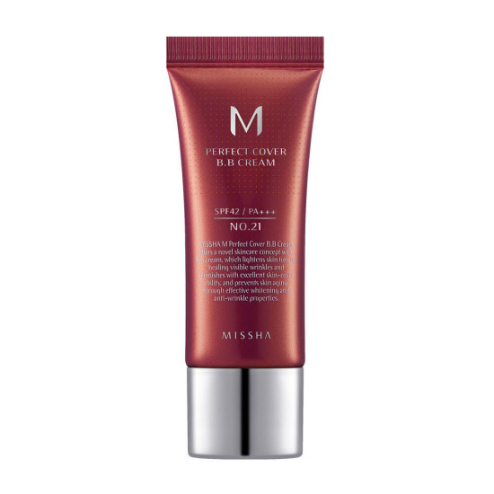 MISSHA PERFECT COVER BB CREAM №21 LIGHT BEIGE крем за лице с перфектно покритие 20 мл