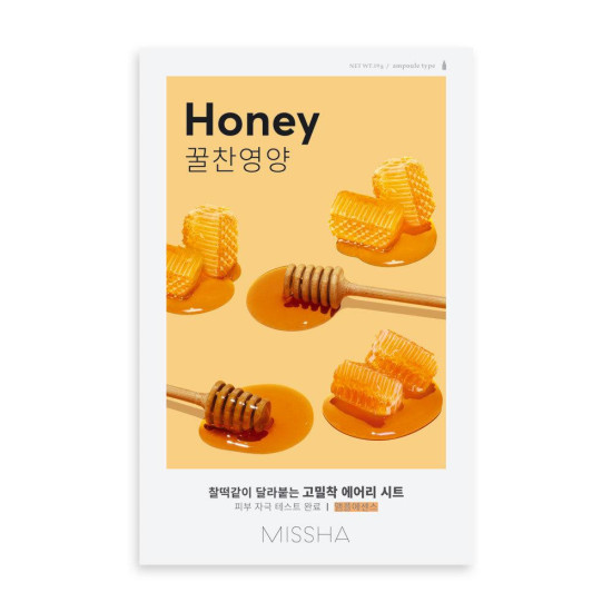 MISSHA HONEY текстилна маска за лице с МЕД за уморена кожа 19 г