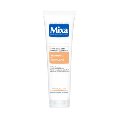 МИКСА SENSITIVE SKIN ANTI-DULLNESS COMFORT CLEANSER VITAMIN C + SQUALANE почистващ гел за кожа на лицето без блясък 150 мл