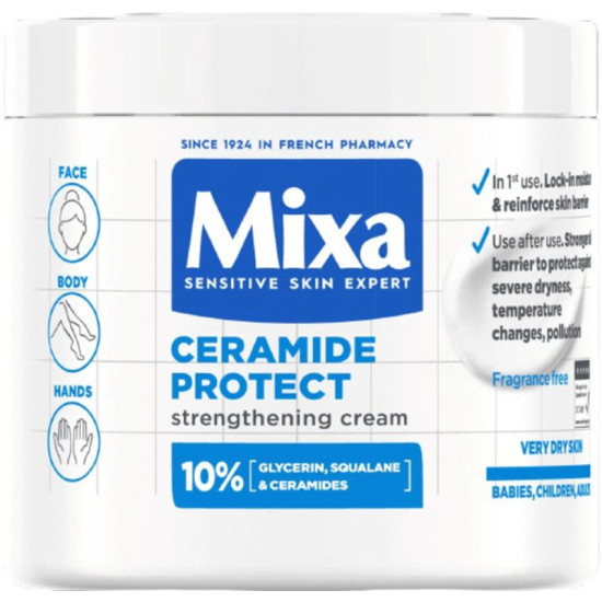 MIXA CERAMIDE PROTECT защитен крем за тяло за много суха кожа 400 мл
