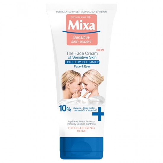 MIXA OPTIMAL TOLERANCE The Face Cream Family хидратиращ крем за лице за чувствителна кожа за цялото семейство 100 мл