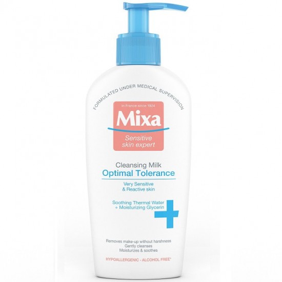 ᐉ МИКСА OPTIMAL TOLERANCE почистващо мляко за лице за чувствителна кожа 200 мл