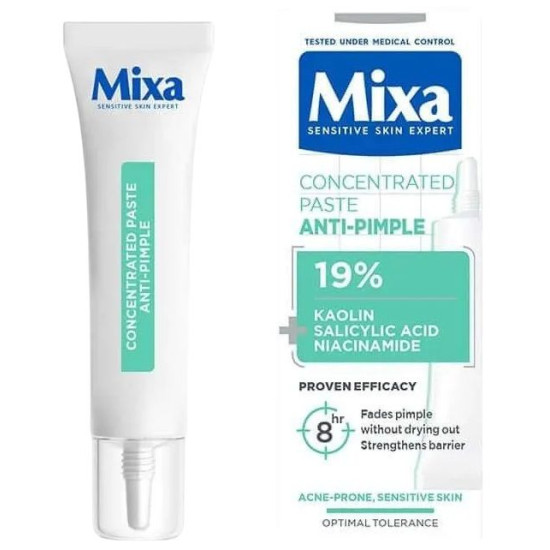 MIXA ANTI-PIMPLE SOS концентрирана паста за лице против несъвършенства за мазна и акнеична кожа 15 мл
