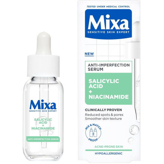 MIXA ANTI-IMPERFECTION SERUM Salicylic Acid + Niacinamide серум за лице против несъвършенства с ниацинамид и салиц киселина 30мл