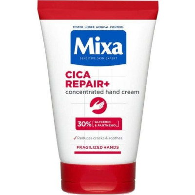 MIXA CICA REPAIR+ Hand Cream възстановяващ крем за ръце за суха и напукана кожа 50 мл