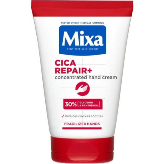 MIXA CICA REPAIR+ Hand Cream възстановяващ крем за ръце за суха и напукана кожа 50 мл