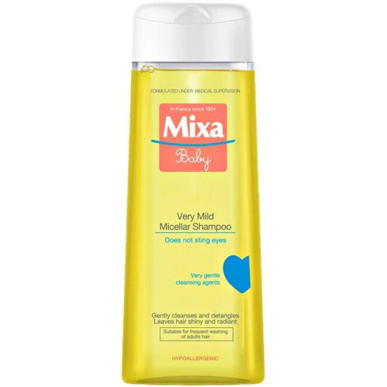 MIXA BABY Very Mild Micellar Shampoo нежен мицеларен бебешки шампоан без сапун 300 мл