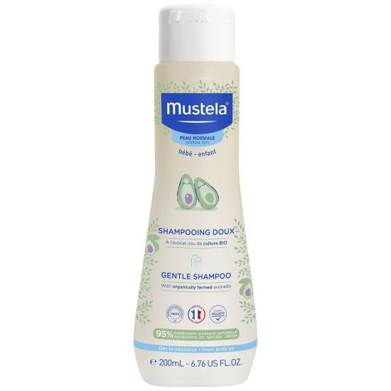 MUSTELA GENTLE SHAMPOO нежен шампоан за бебета и деца за нормална кожа с АВОКАДО 200 мл