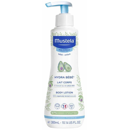 MUSTELA HYDRA BEBE Body Lotion хидратиращ лосион за тяло за нормална кожа за бебета и деца с АВОКАДО 300 мл
