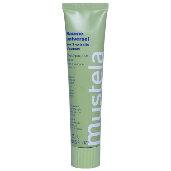 MUSTELA BIO ORGANIC Multi-Purpose Balm мултифункционален балсам с авокадо за сухи зони по лице и тяло за цялото семейство 75 мл