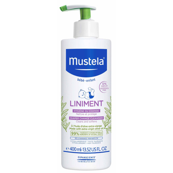 MUSTELA LINIMENT Diaper Change Cleanser почистващ лосион при смяна на пелени на новородени 400 мл
