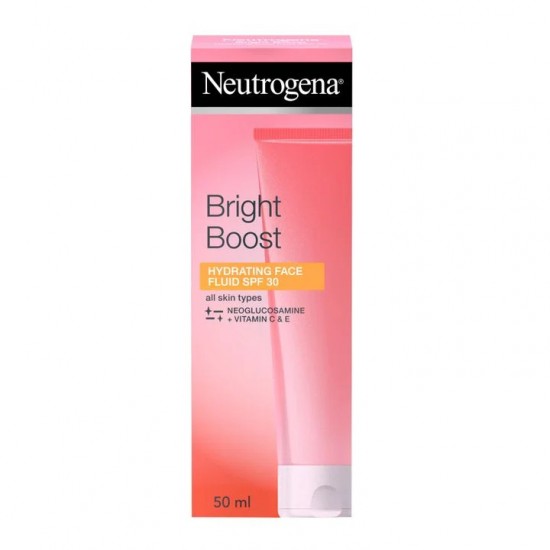 NEUTROGENA BRIGHT BOOST Hydrating Face fluid SPF30 озаряващ ултра лек флуид за лице за всеки тип кожа 50 мл