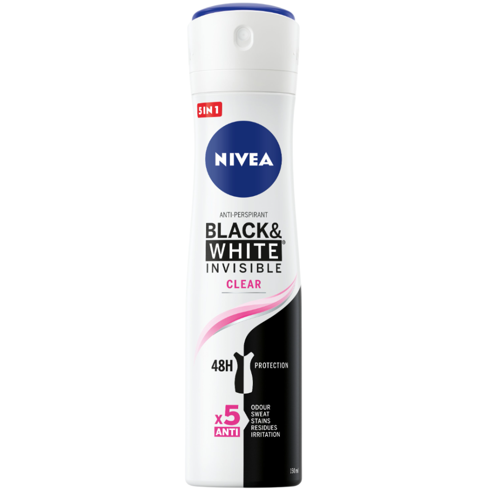NIVEA men invisible for black & white дезодорант спрей 150мл - Козметика за Тяло
