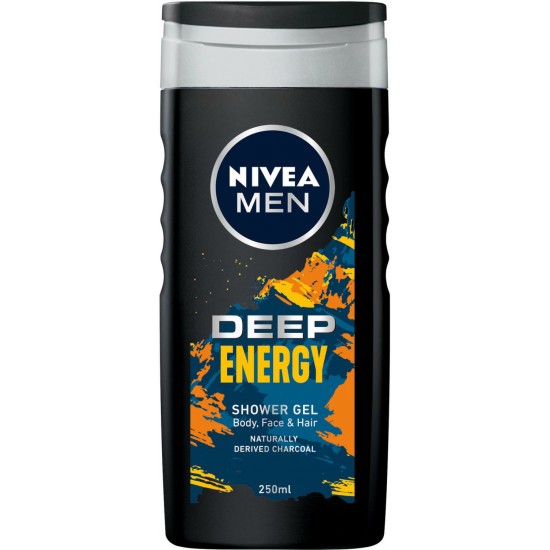 НИВЕА MEN DEEP ENERGY душ гел за лице, коса и тяло за мъже 250 мл