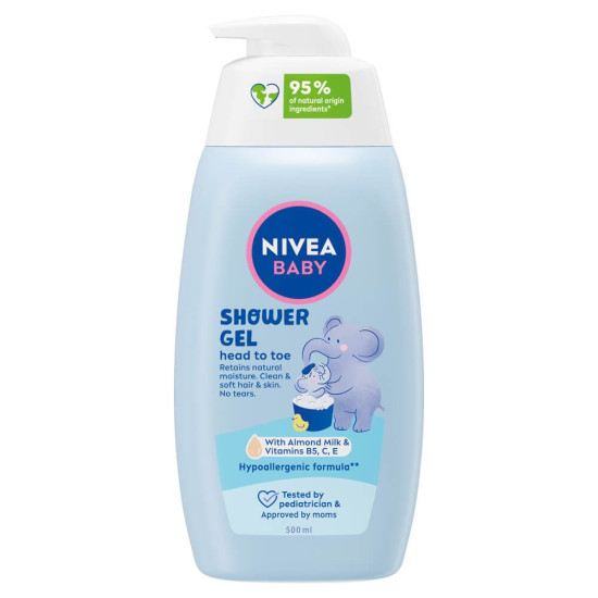 NIVEA BABY SHOWER GEL душ-гел за коса и тяло за бебета и деца 500 мл