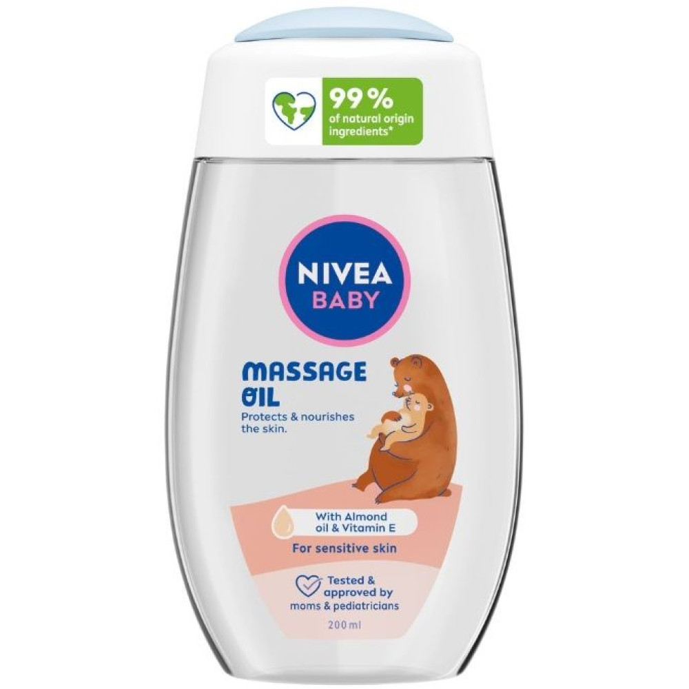 NIVEA BABY MASSAGE OIL масажно олио за бебета и деца за чувствителна кожа 500 мл