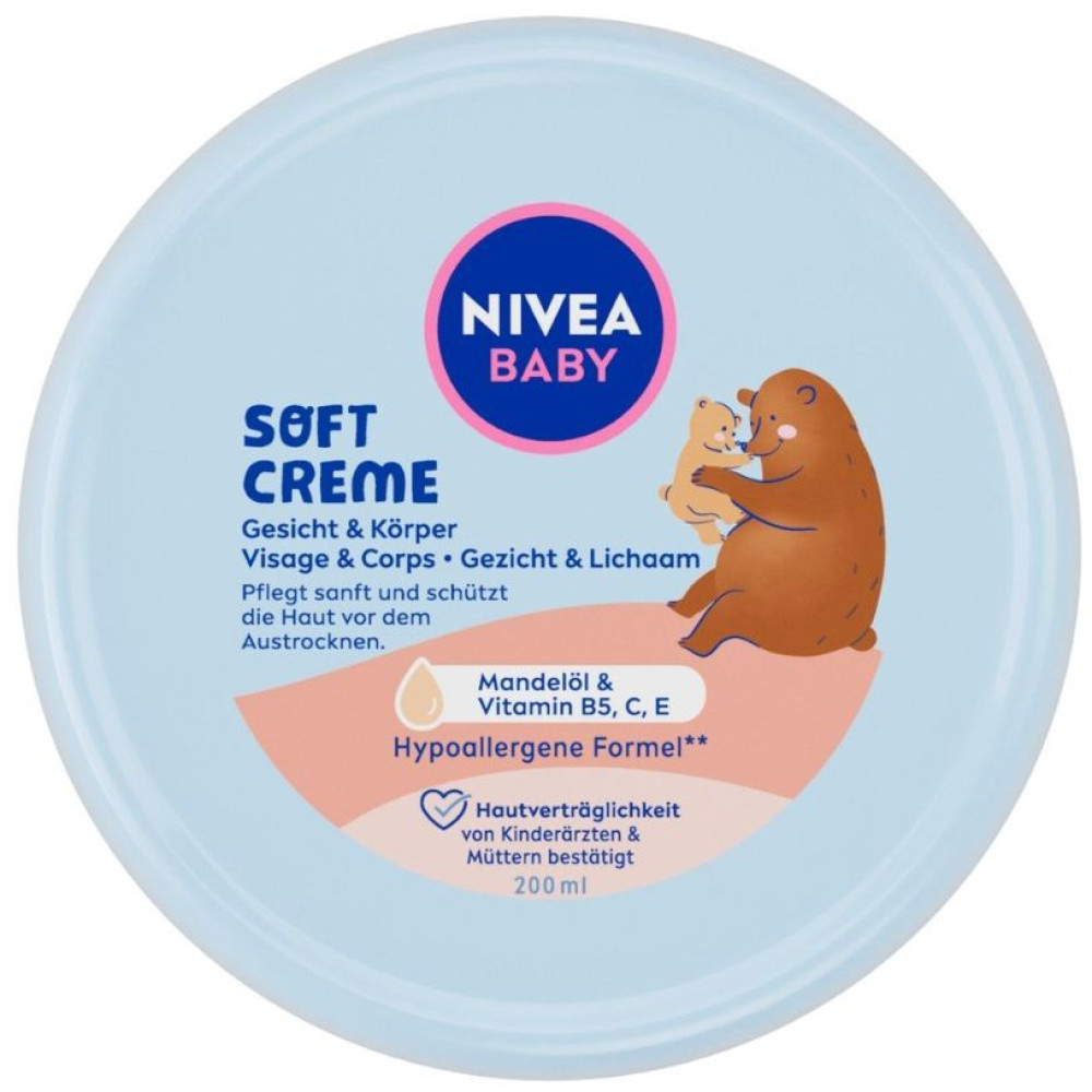 Nivea Baby Soft Нежен Крем 200 мл - Кремове за лице и тяло