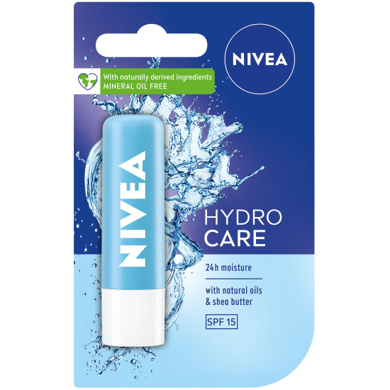 NIVEA HYDRO CARE SPF15 балсам за устни 4.8 г