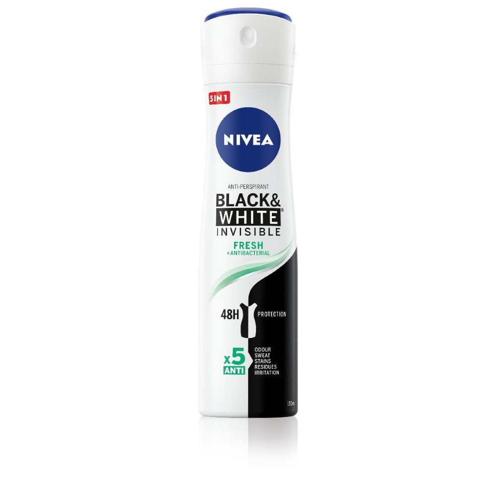 NIVEA black & white invisible дезодорант спрей 150мл - Козметика за Тяло