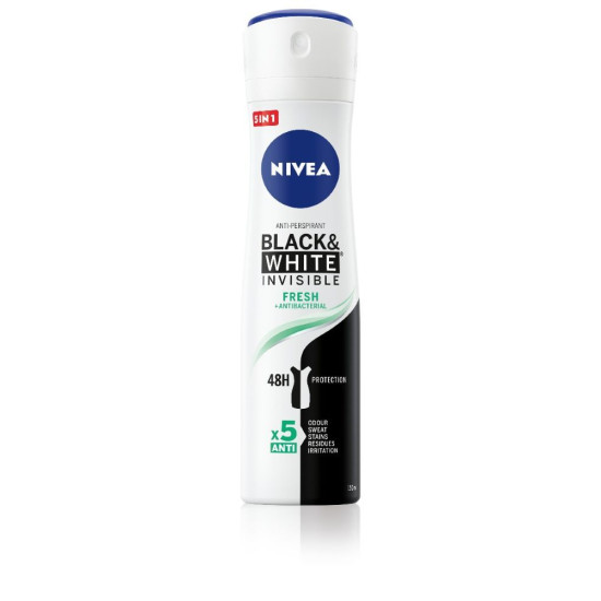 NIVEA DEO BLACK & WHITE INVISIBLE FRESH део спрей против изпотяване за жени 150 мл