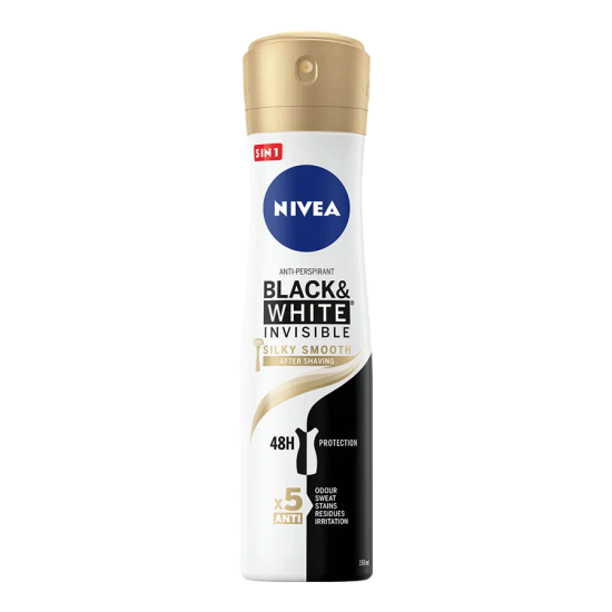 NIVEA DEO BLACK & WHITE INVISIBLE SILKY SMOOTH део спрей против изпотяване за жени 150 мл