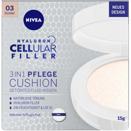 НИВЕА HYALURON CELLULAR FILLER 3в1 CUSHION DARK крем 15 гр