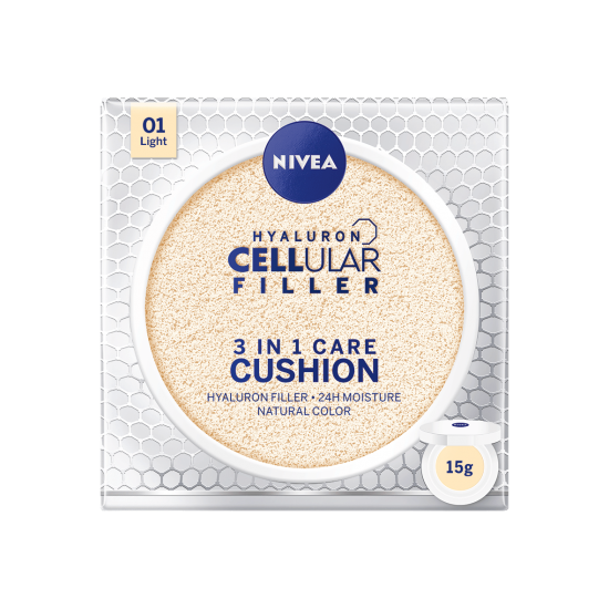 НИВЕА HYALURON CELLULAR FILLER 3в1 CUSHION LIGHT 01 крем 15 гр