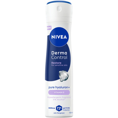 НИВЕА DEO DERMA CONTROL RESTORE део спрей против изпотяване за жени 150 мл