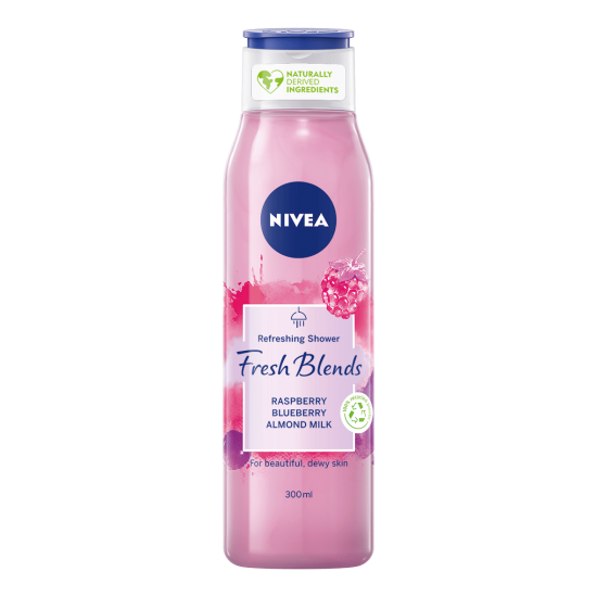 ᐉ НИВЕА FRESH BLENDS освежаващ душ-гел с аромат на малина 300 мл
