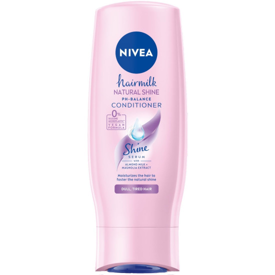 NIVEA HAIRMILK NATURAL SHINE подхранващ балсам за увредена коса 200 мл