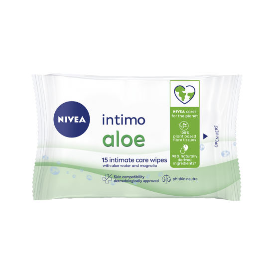 НИВЕА NATURAL интимни кърпички с алое вера х 15 бр