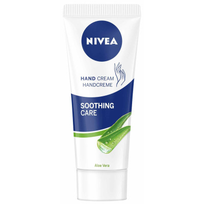 NIVEA SOOTHING CARE Aloe Vera успокояващ крем за ръце и нокти с  Алое Вера 75 мл