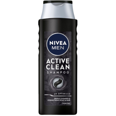 НИВЕА MEN ACTIVE CLEAN шампоан за мъже с активен въглен 400 мл