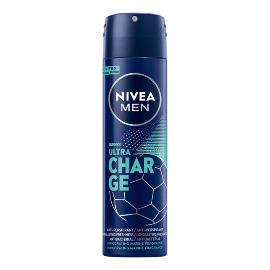 НИВЕА MEN DEO ULTRA CHARGE 72H спрей против изпотяване за мъже 150 мл