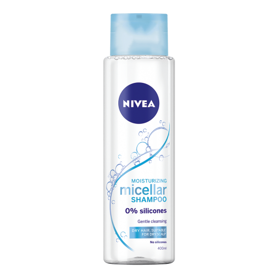 НИВЕА MOISTURIZING MICELLAIR мицеларен шампоан за суха коса за ежедневна употреба 400 мл