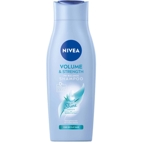NIVEA VOLUME & STRENGTH шампоан за обем за фина коса с екстракт от бамбук 400 мл