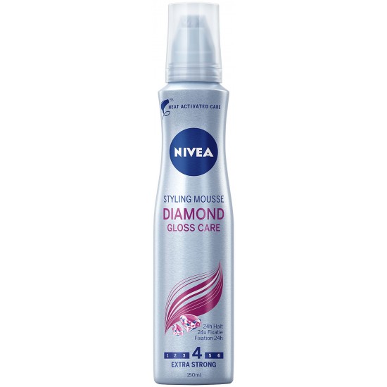 ᐉ НИВЕА HAIR пяна за коса DIAMOND GLOSS 150 мл