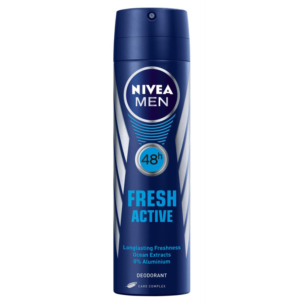 НИВЕА MEN део-спрей FRESH ACTIVE 48Ч 150 мл - Грижа за тялото НИВЕА MEN део-спрей FRESH ACTIVE 48Ч 150 мл - Грижа за тялото