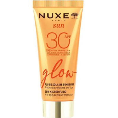 NUXE SUN FLUID GLOW SPF30 слънцезащитен озаряващ анти-ейдж флуид за лице 40 мл