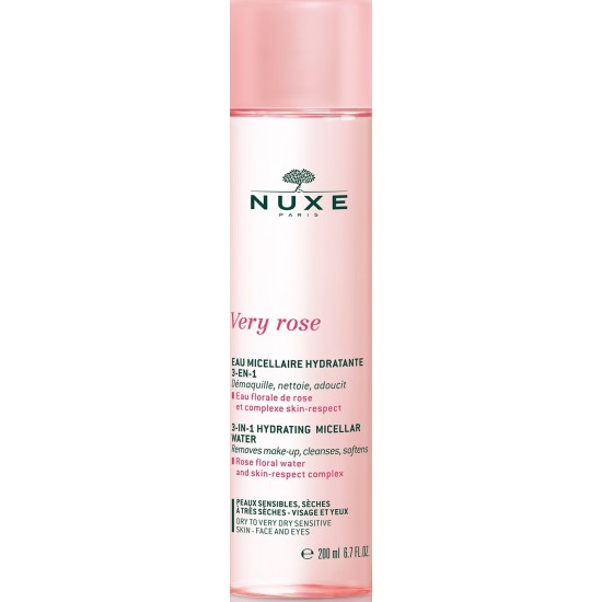 NUXE VERY ROSE 3 in 1 Soothing Micellar Water успокояваща мицеларна вода за всеки тип кожа 200 мл