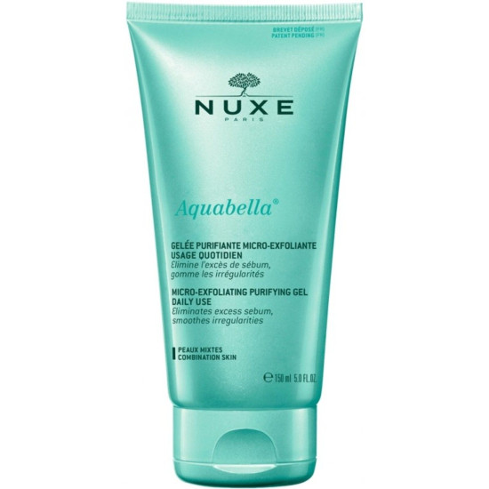 NUXE AQUABELLA микроексфолиращ ежедневен почистващ гел за лице за комбинирана и мазна кожа 150 мл