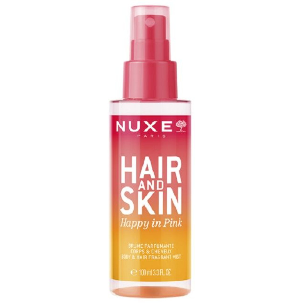 NUXE HAIR AND SKIN Happy in Pink парфюмен мист за коса и тяло за жени /роза, малина, мускус/ 100 мл - Грижа за тялото