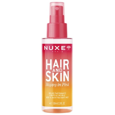 NUXE HAIR AND SKIN Happy in Pink парфюмен мист за коса и тяло за жени /роза, малина, мускус/ 100 мл