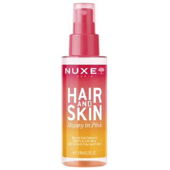 NUXE HAIR AND SKIN Happy in Pink парфюмен мист за коса и тяло за жени /роза, малина, мускус/ 100 мл