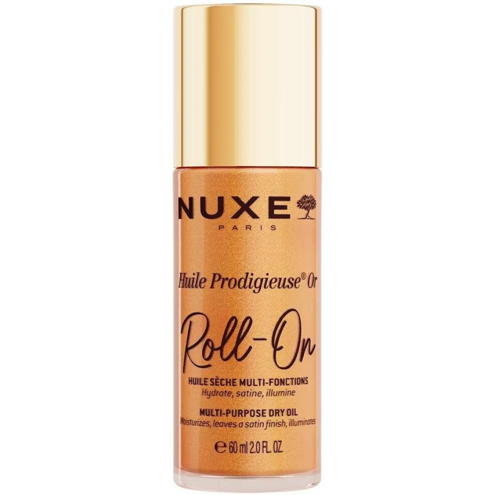 NUXE HUILE PRODIGIEUSE OR Roll-on Gold мултифункционално сухо масло рол-он със златисти частици за лице коса и тяло 60 мл - Грижа за лицето и тялото NUXE HUILE PRODIGIEUSE OR Roll-on Gold мултифункционално сухо масло рол-он със златисти частици за лице коса и тяло 60 мл - Грижа за лицето и тялото