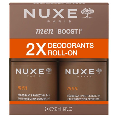 NUXE MEN BOOST DUO КОМПЛЕКТ рол-он дезодорант против изпотяване за мъже с 24-часова защита 2 х 50 мл