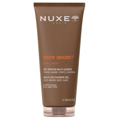 NUXE MEN BOOST душ гел за мъже за брада, лице, коса и тяло за всеки тип кожа 200 мл