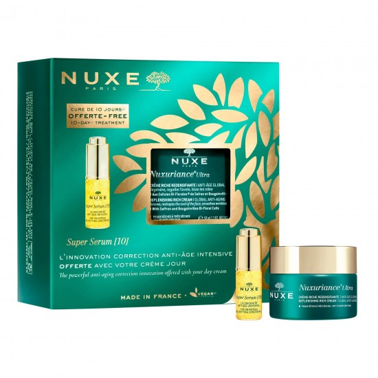 ᐉ НУКС NUXURIANCE ULTRA ПРОМО КОМПЛЕКТ регенериращ крем 50 мл + SUPER SERUM 10 концентрат против стареене 5 мл