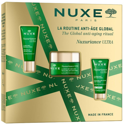 NUXE NUXURIANCE ULTRA ПРОМО КОМПЛЕКТ противостареещ  крем за лице за глобална грижа 50мл + нощен крем 15мл + околоочен крем 15мл